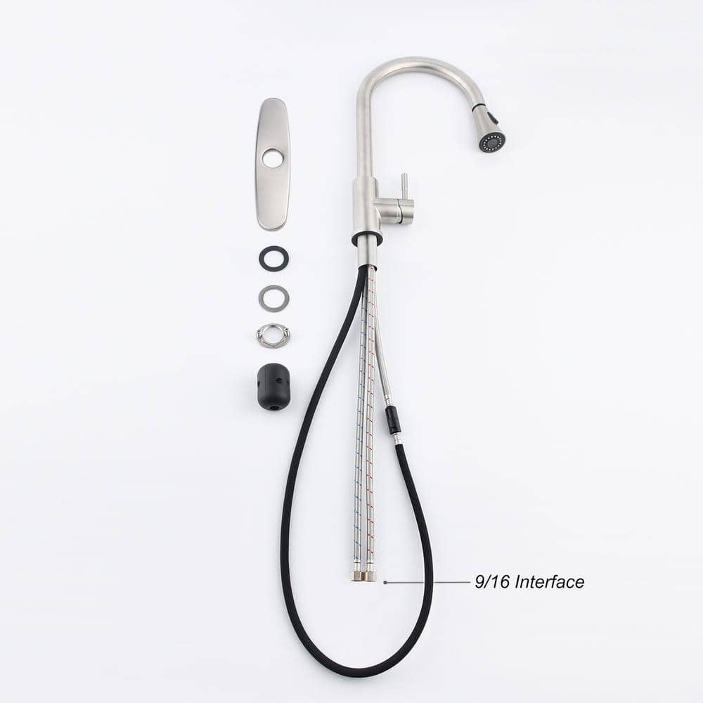  Kitchen Faucet With Pull Out Spraye In Brushed Nickel