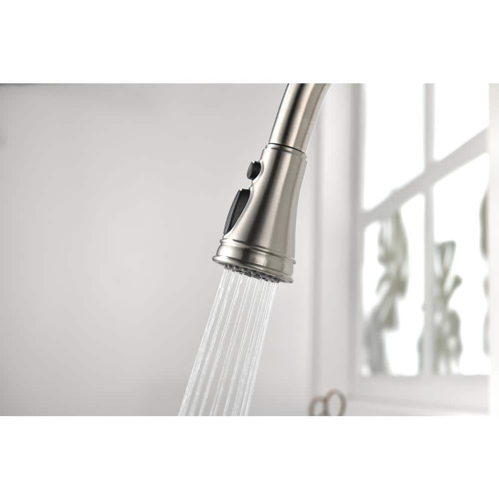  Single Handle High Arc Pull Out Kitchen Faucet, Single Level Stainless Steel Kitchen Sink Faucets With Pull Down Sprayer