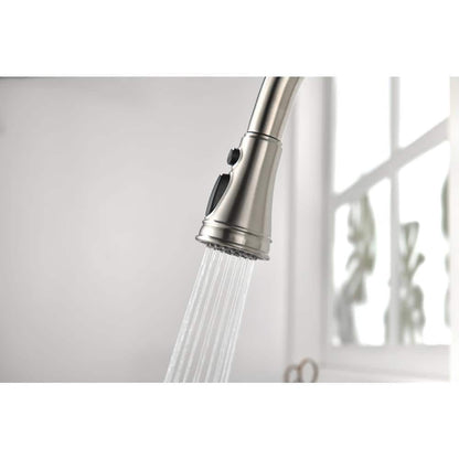  Single Handle High Arc Pull Out Kitchen Faucet, Single Level Stainless Steel Kitchen Sink Faucets With Pull Down Sprayer