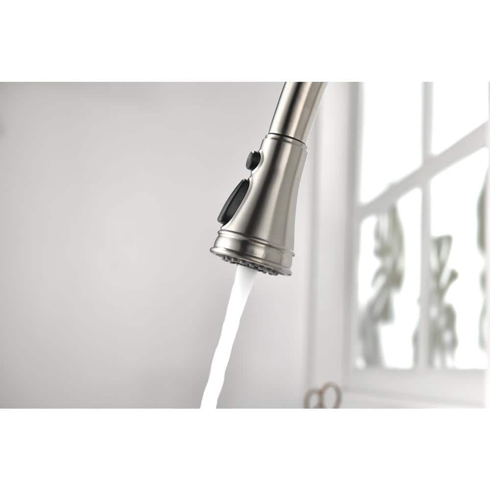  Single Handle High Arc Pull Out Kitchen Faucet, Single Level Stainless Steel Kitchen Sink Faucets With Pull Down Sprayer
