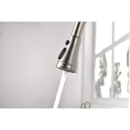  Single Handle High Arc Pull Out Kitchen Faucet, Single Level Stainless Steel Kitchen Sink Faucets With Pull Down Sprayer