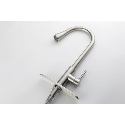  Single Handle Kitchen Sink Faucet With Pull Out Sprayer