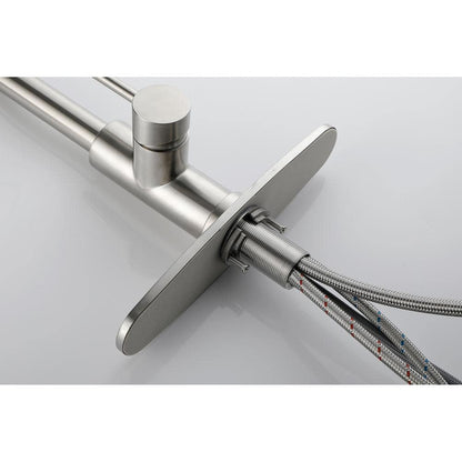  Single Handle Kitchen Sink Faucet With Pull Out Sprayer