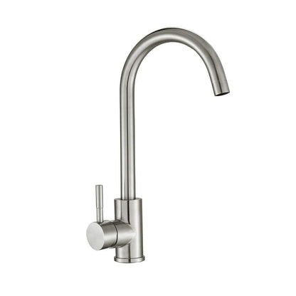  Single Handle Wall Mount Standard Kitchen Faucet In Brushed Nickel