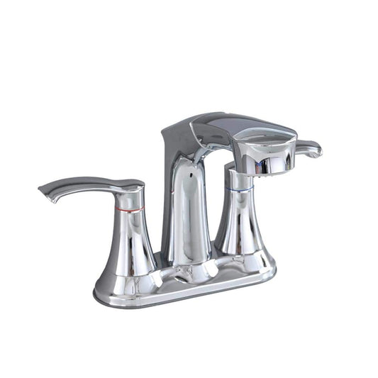  Titus Double Handle Wall Mounted Bathroom Faucet In Chrome