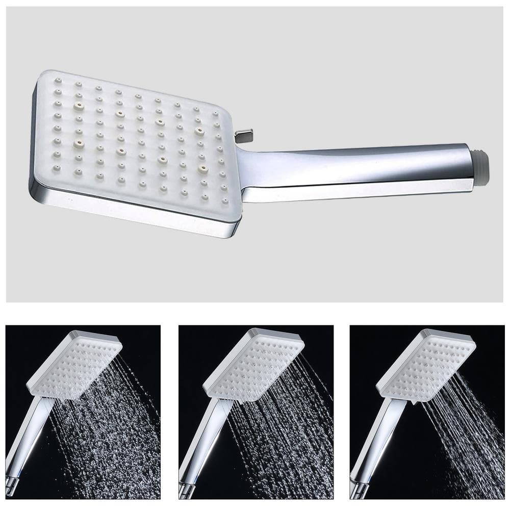  6 Sprays High Pressure Fixed And Handheld Shower Head Multi-Function 1.8 GPM In Chrome