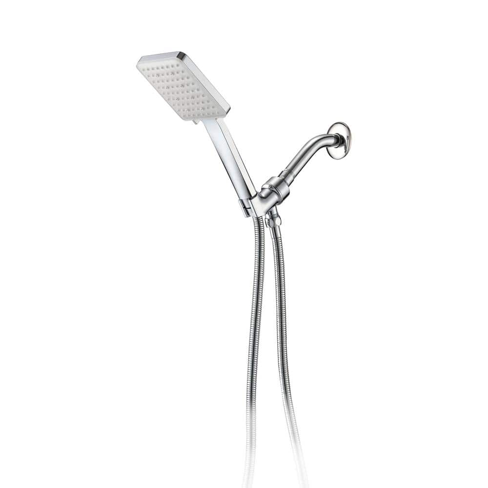  6 Sprays High Pressure Fixed And Handheld Shower Head Multi-Function 1.8 GPM In Chrome