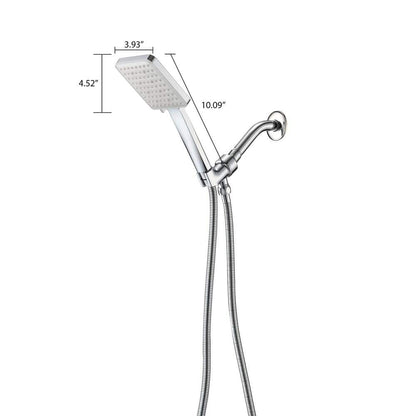  6 Sprays High Pressure Fixed And Handheld Shower Head Multi-Function 1.8 GPM In Chrome