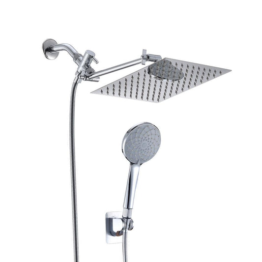  6-Spray High Pressure Dual Shower Head/Handheld Shower Combo In Chrome