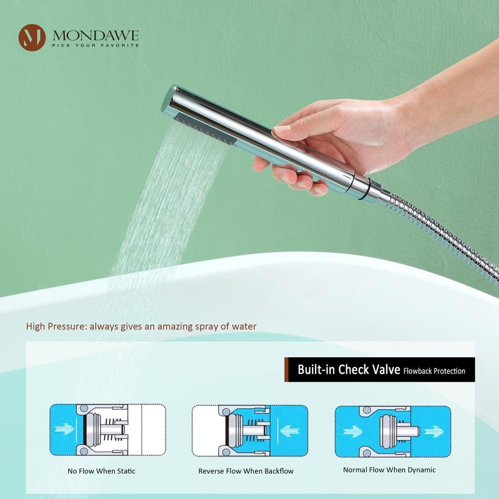  Single-Handle Claw Foot Freestanding Tub Faucet In Chrome