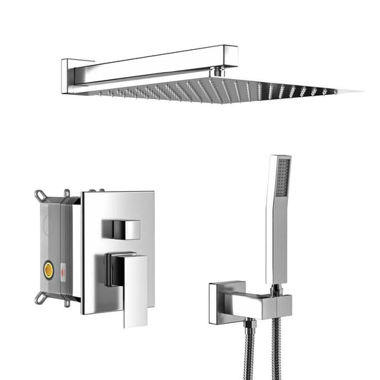  1-spray 10 In.Ceiling Mount 1.8 GPM Dual Shower Head And Handheld Shower Head In Chrome