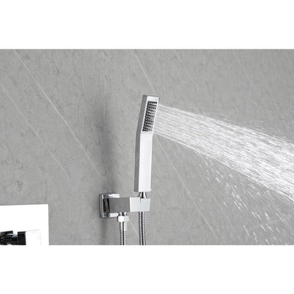  2-Spray Patterns With 0 In. 2.5 GPM In Ceiling Mount Fixed Shower Head In Chrome
