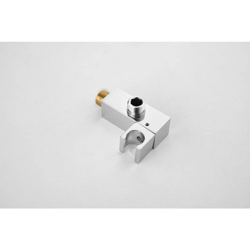  2-Spray Patterns With 0 In. 2.5 GPM In Ceiling Mount Fixed Shower Head In Chrome