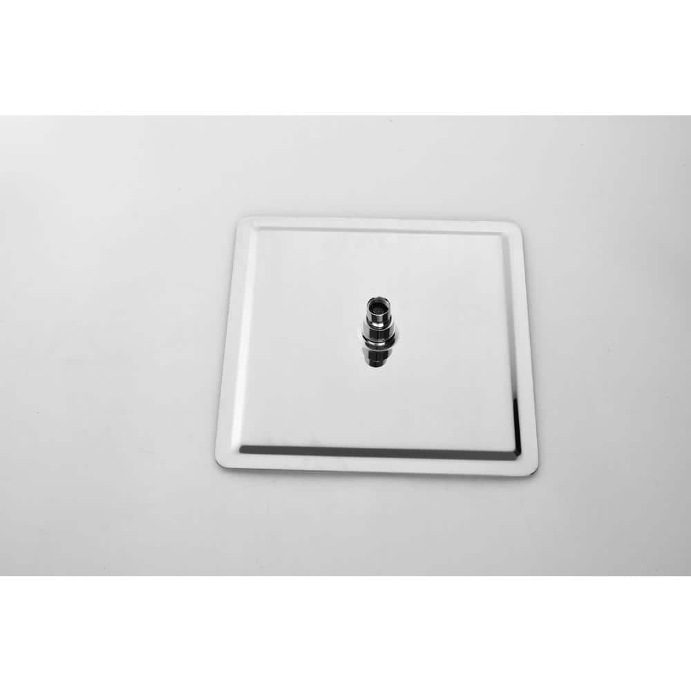 2-Spray Patterns With 0 In. 2.5 GPM In Ceiling Mount Fixed Shower Head In Chrome