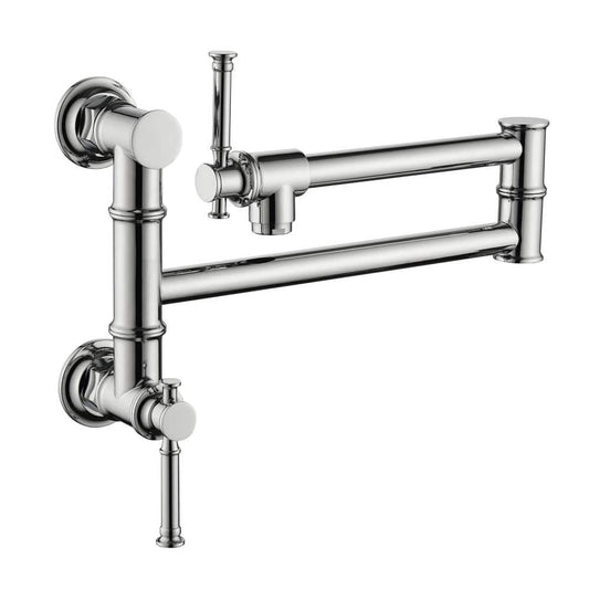  Wall Mounted Pot Filler With Cross Handle In Chrome