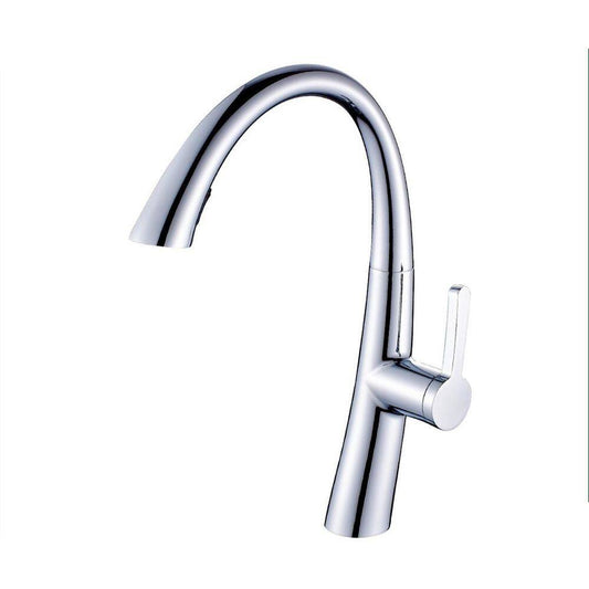  15.7 In. 360° Spout Swivel Kitchen Faucet With Pull Out Sprayer, Single Handle Kitchen Sink Faucet In Chrome