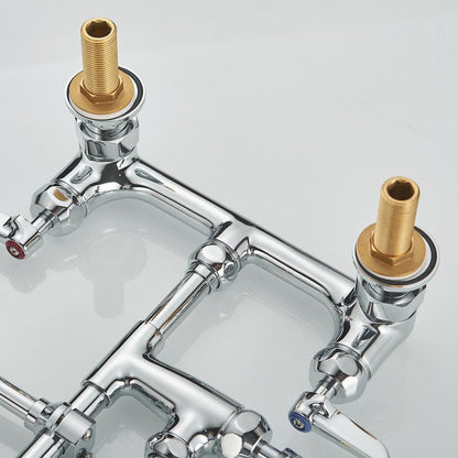  Triple Handle Pull Down Sprayer Kitchen Faucet In Chrome