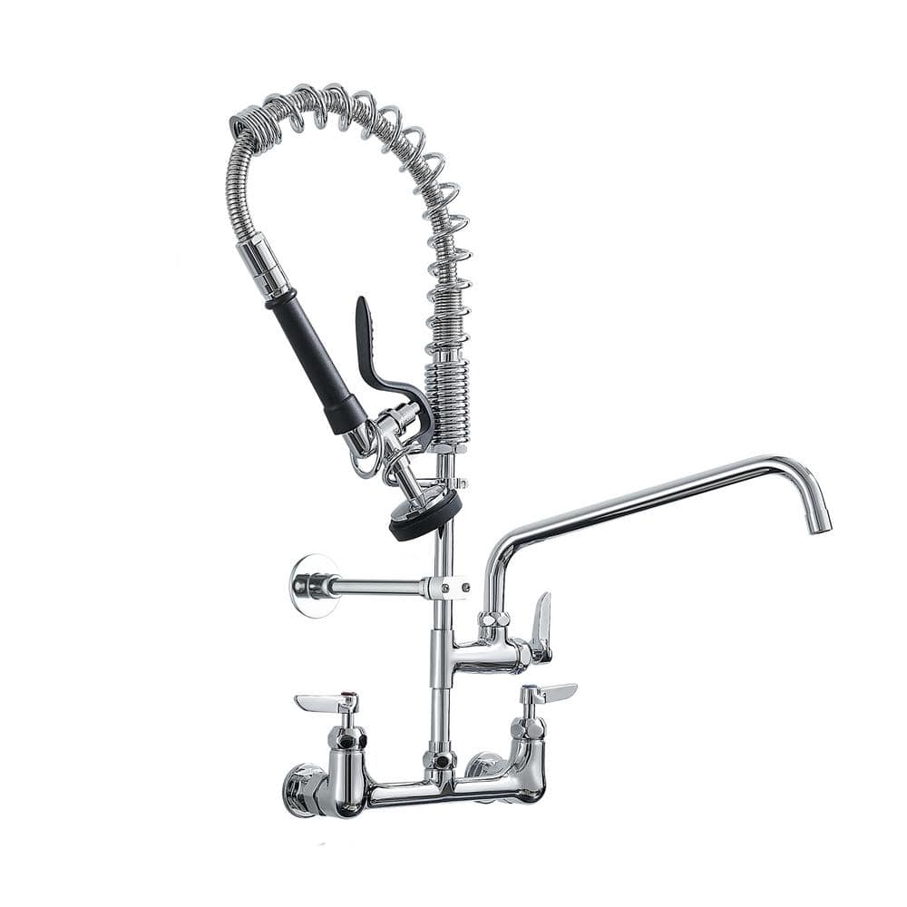  Triple Handle Pull Down Sprayer Kitchen Faucet In Chrome