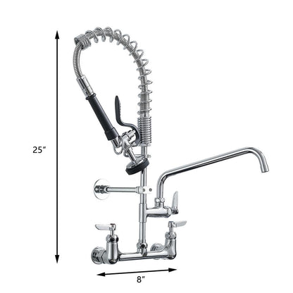  Triple Handle Pull Down Sprayer Kitchen Faucet In Chrome