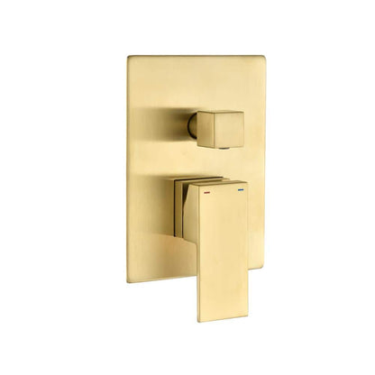  2-Spray 2.5 GPM Ceiling Mounted Dual Shower System Combo Set With Handheld And 10 In. Shower Head Gold