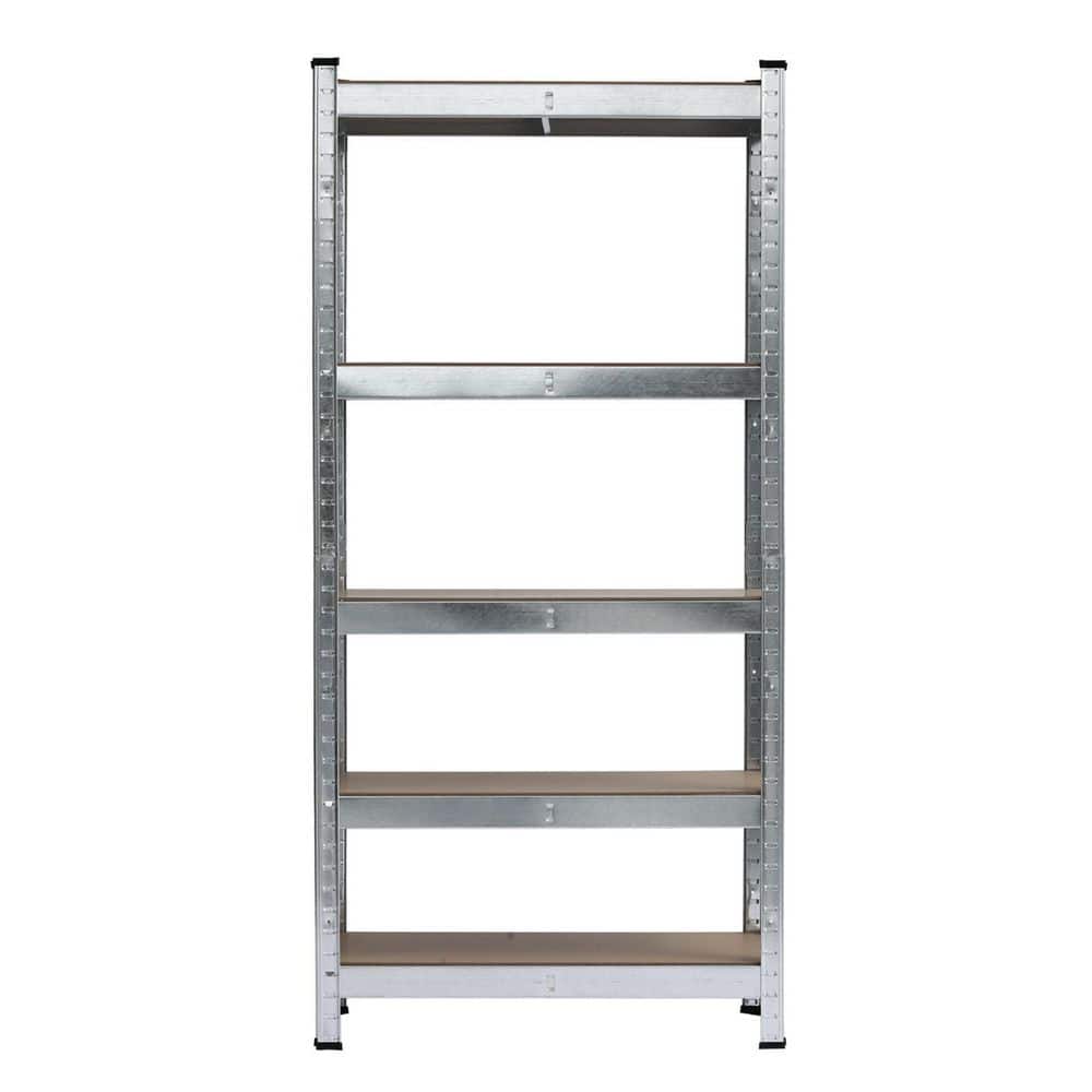  150 X 75 X 30cm 5-Tiers Galvanizing Storage Rack In Gray