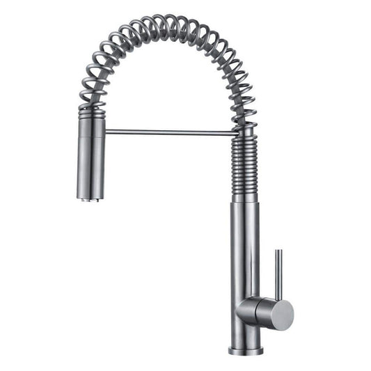  Single Handle Pull Down Sprayer Kitchen Faucet In Gray