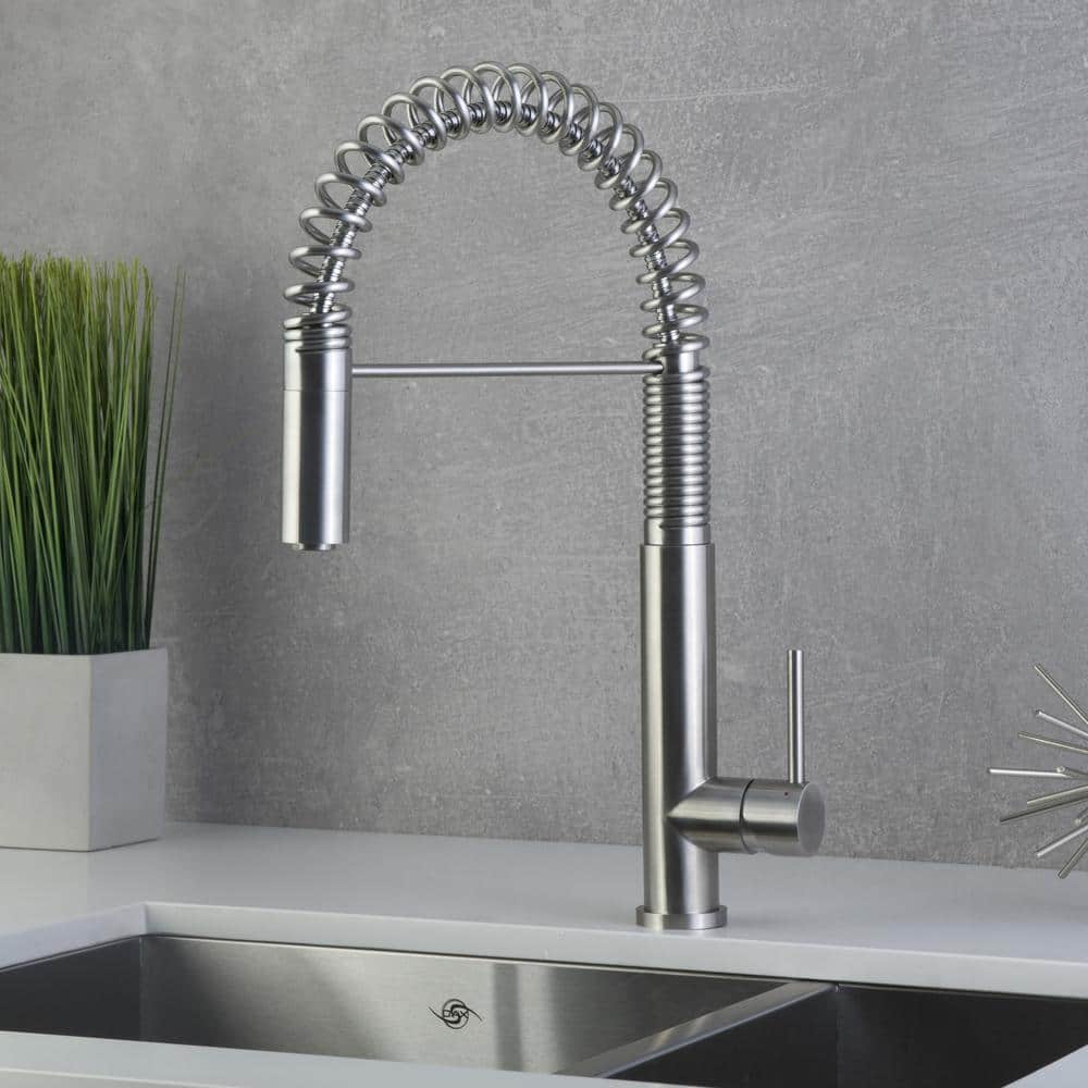  Single Handle Pull Down Sprayer Kitchen Faucet In Gray