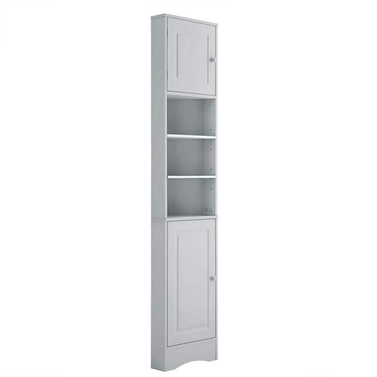  9.40 In. W X 14.60 In. D X 66.90 In. H Bathroom Storage Wall Cabinet In Grey