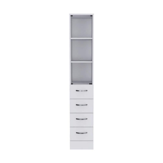  15.70 In. W X 15.70 In. D X 59.30 In. H Bathroom Storage Wall Cabinet In Light Gray