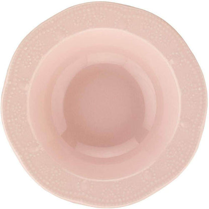  12-Pieces Porcelain Dinnerware Set Light Pink