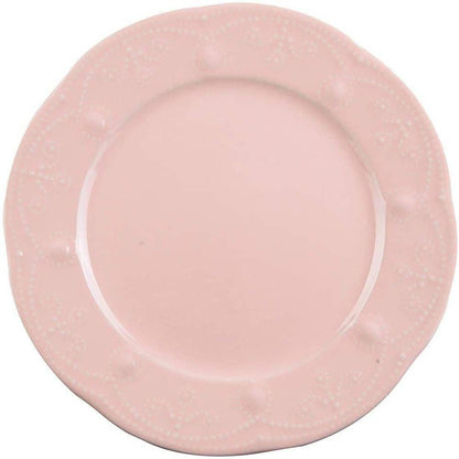  12-Pieces Porcelain Dinnerware Set Light Pink