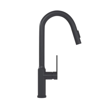  Single Handle Pull Down Sprayer Kitchen Faucet In Matt Black