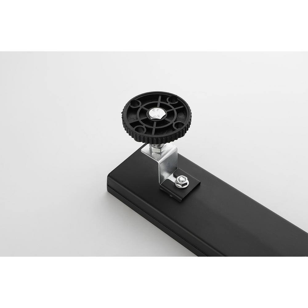  24 In. Linear Shower Drain, Included Hair Strainer And Leveling Feet In Matt Black