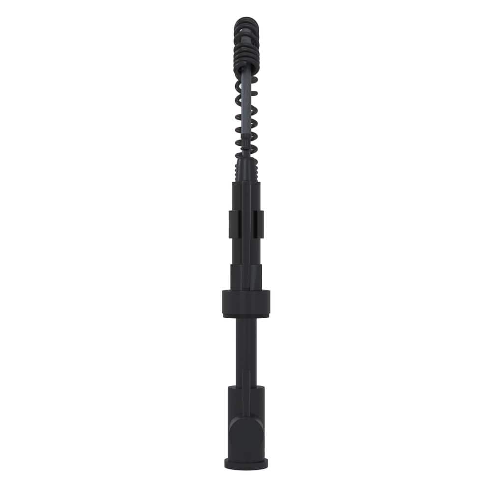  Single Handle Wall Mount Standard Kitchen Faucet In Matt Black