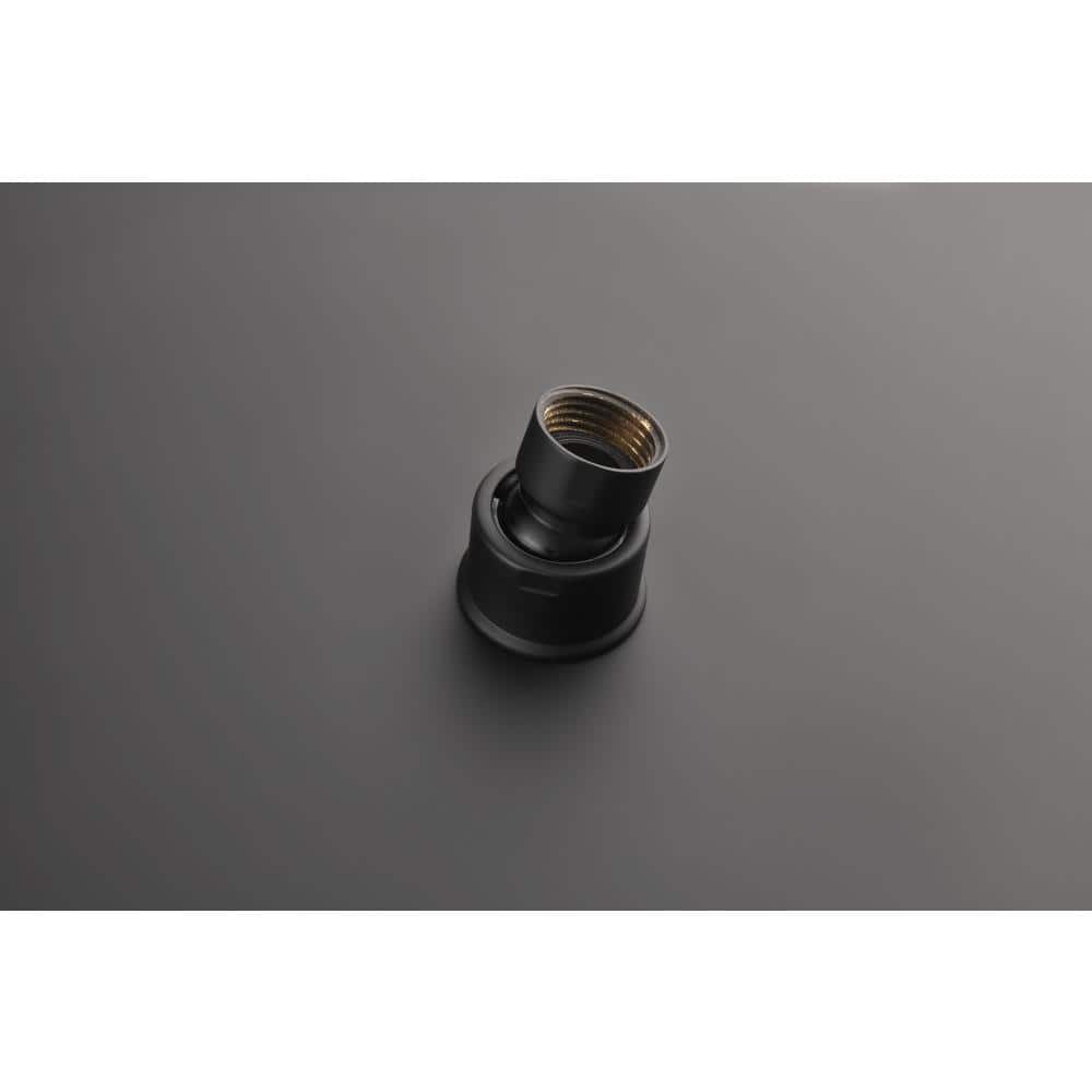  1-Spray Patterns 2.5 GPM Ceiling Mount Fixed Shower Head In Matte Black