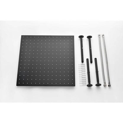  1-Spray Patterns 2.5 GPM 20 In. Ceiling Mount Fixed Shower Head In Matte Black