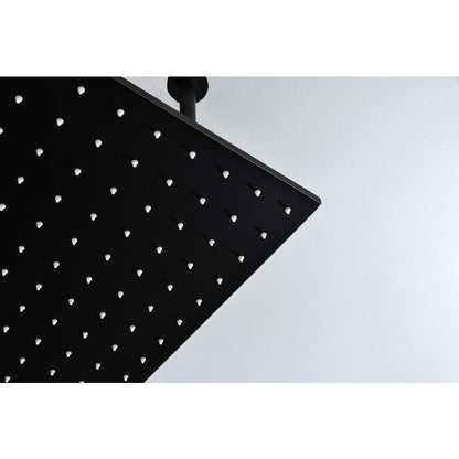  1-Spray Patterns 2.5 GPM 20 In. Ceiling Mount Fixed Shower Head In Matte Black