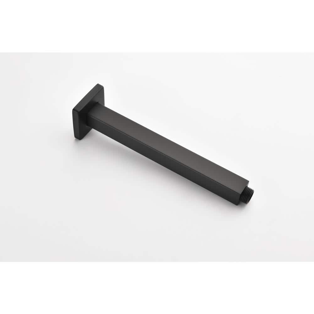  1-Spray Patterns 2.5 GPM 0 In. Ceiling Mount Fixed Shower Head In Matte Black