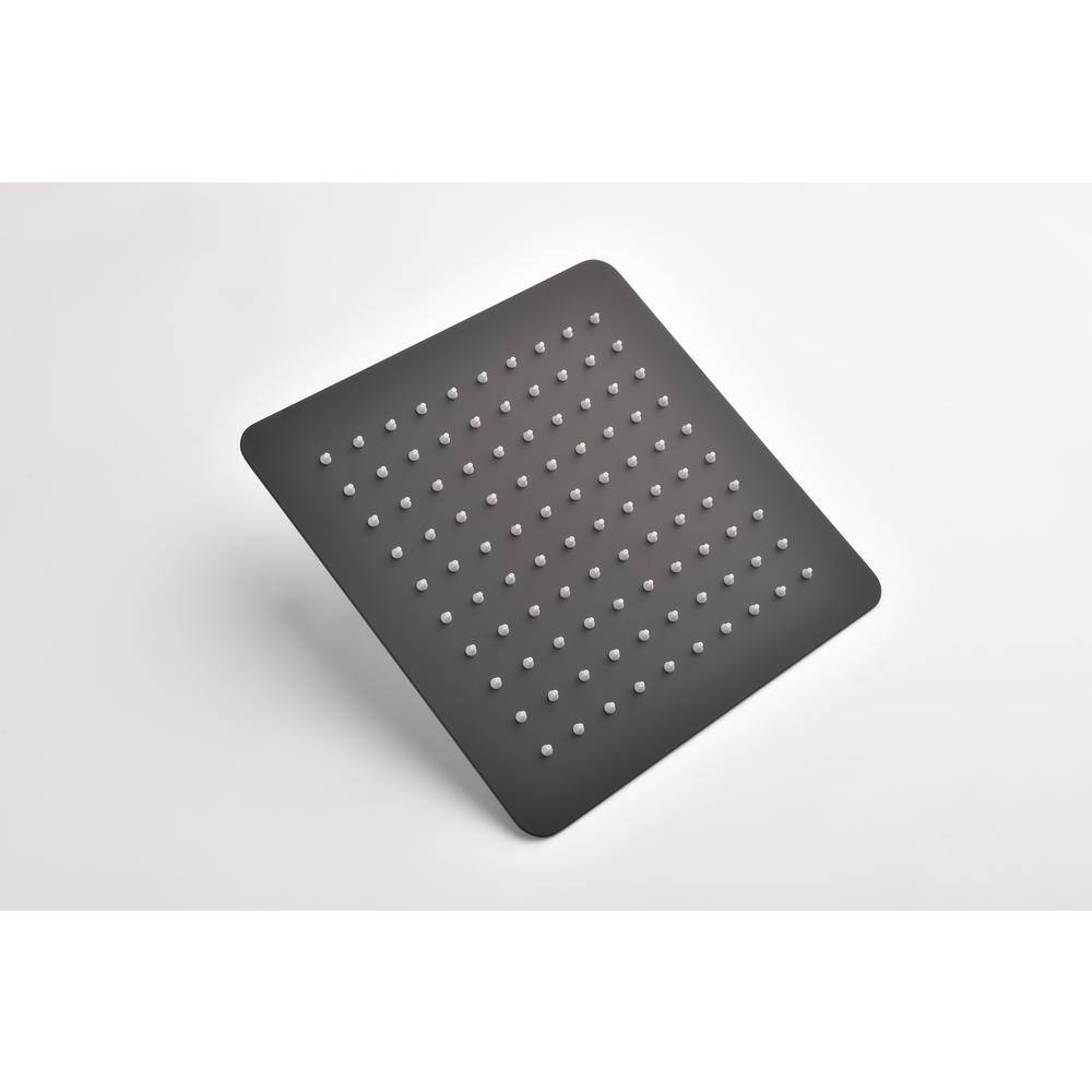  1-Spray Patterns 2.5 GPM 0 In. Ceiling Mount Fixed Shower Head In Matte Black