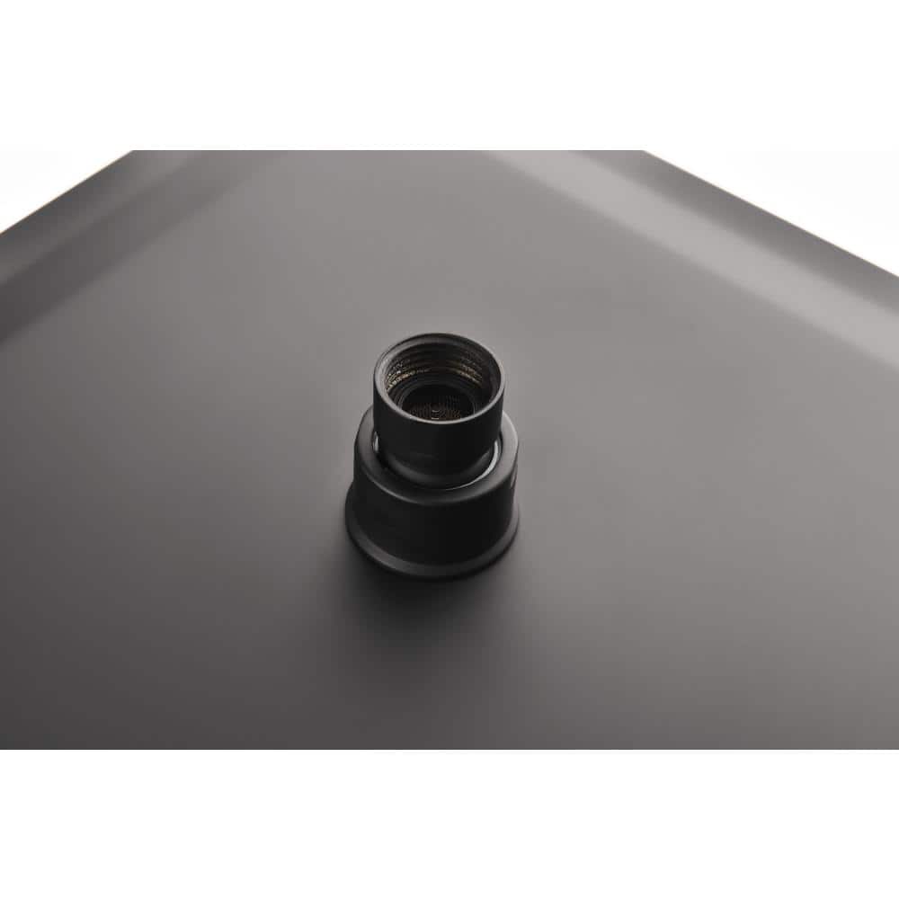  1-Spray Patterns 2.5 GPM 0 In. Ceiling Mount Fixed Shower Head In Matte Black