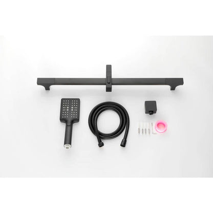 3-Spray Wall Mount Handheld Shower Head 1.8 GPM In Matte Black