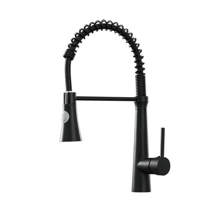 Single Handle No Sensor Pull Down Sprayer Kitchen Faucet In Matte Black