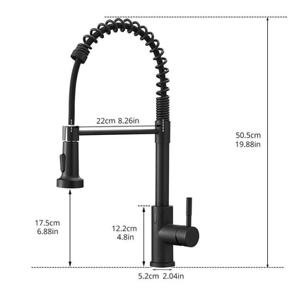  Single-Handle Touchless Sensor Pull Down Sprayer Kitchen Faucet In Matte Black