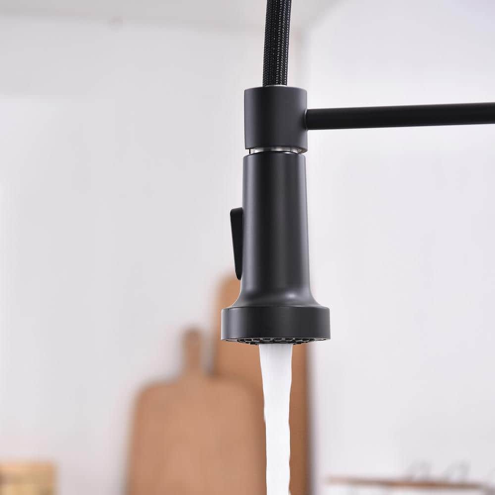  Single-Handle Touchless Sensor Pull Down Sprayer Kitchen Faucet In Matte Black