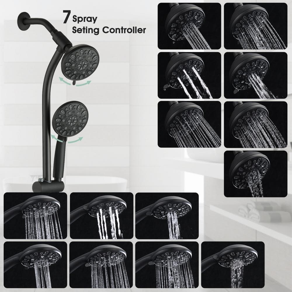  Single-Handle Claw Foot Tub Faucet With Hand Shower InMatte Black