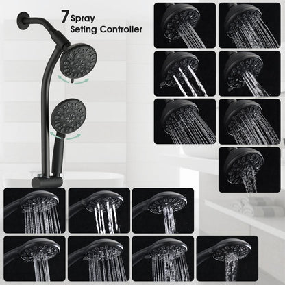  Single-Handle Claw Foot Tub Faucet With Hand Shower InMatte Black