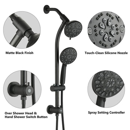  Single-Handle Claw Foot Tub Faucet With Hand Shower InMatte Black