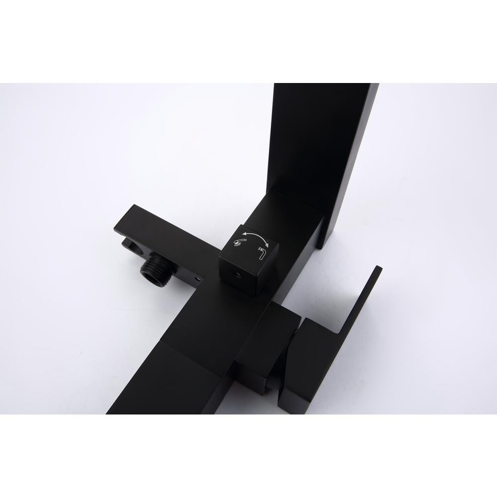  Single-Handle Claw Foot Freestanding Tub Faucet In Matte Black