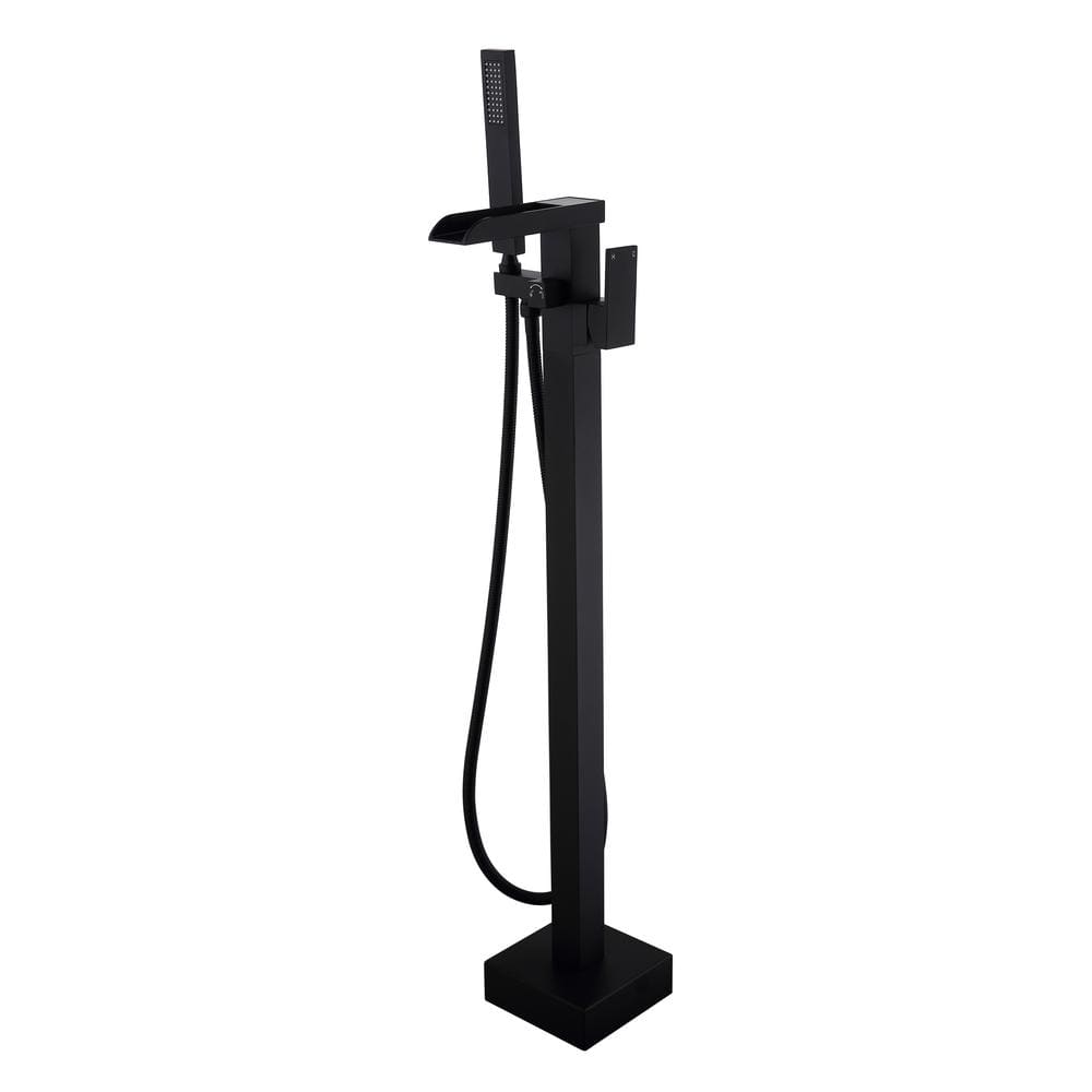  Single-Handle Claw Foot Freestanding Tub Faucet In Matte Black