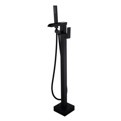  Single-Handle Claw Foot Freestanding Tub Faucet In Matte Black